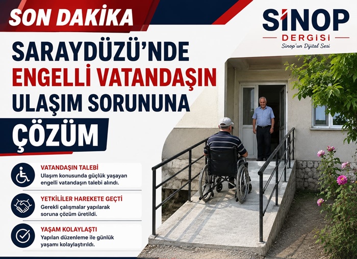 Saraydüzü'nde Yetkililer Engelli Vatandaşın Talebi İçin Harekete Geçti 2 Saraydüzü'nde Yetkililer Engelli Vatandaşın Talebi İçin Harekete Geçti57