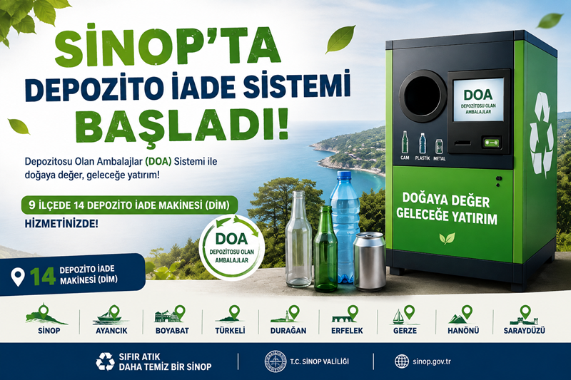 Sinop'ta Depozito İade Sistemi Başladı! 2 Sinop'ta Depozito İade Sistemi Başladı!5757