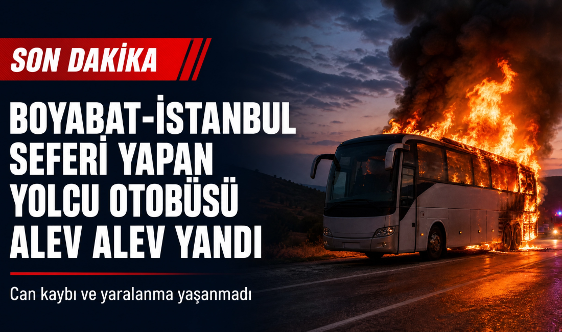 Boyabat’tan İstanbul’a giden yolcu otobüsü