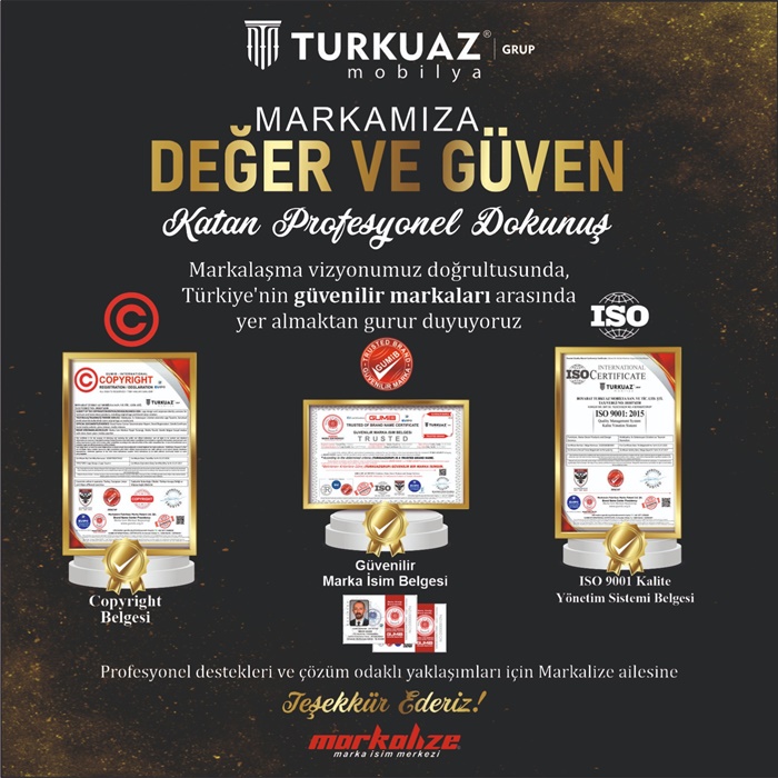 Boyabat’ın konfor markası Turkuaz Grup Mobilya, marka tescil sürecini tamamladı.