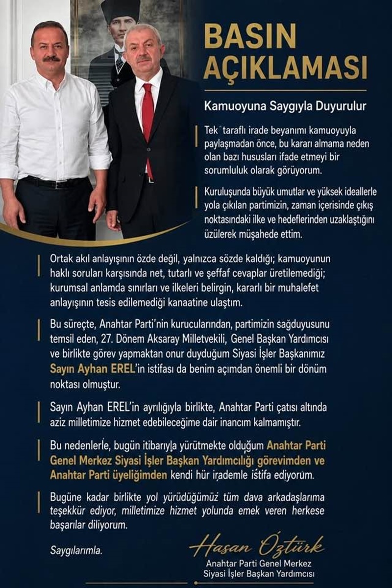 Anahtar Parti Siyasi İşler Başkan Yardımcısından Dikkat Çeken Paylaşım57