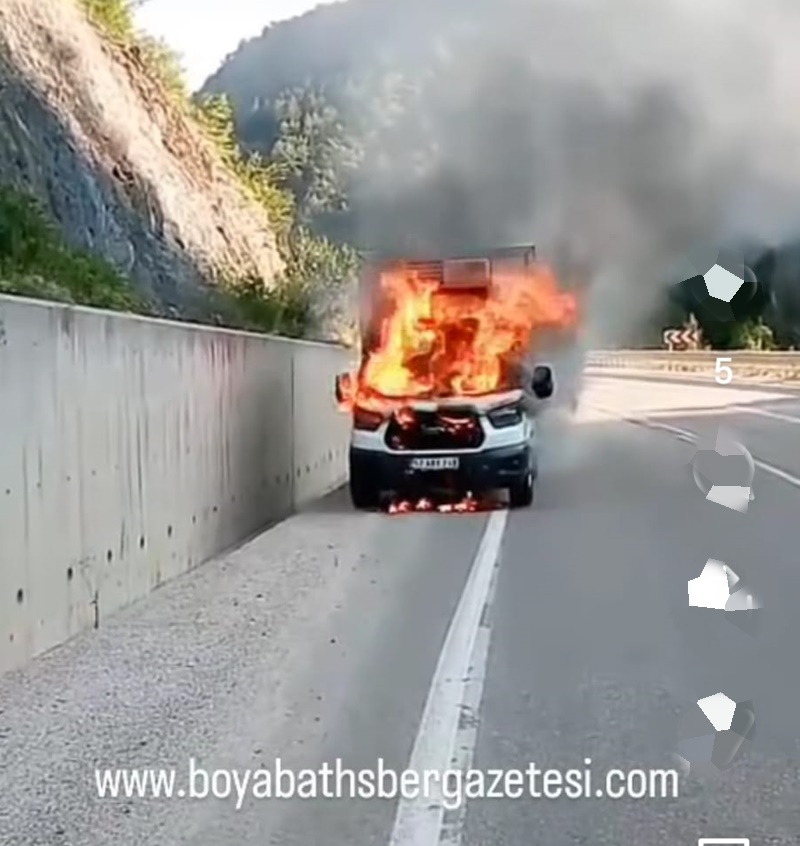 Sinop Boyabat Yolunda Tavuk Taşıyan Araç Alev Alev Yandı 1 Sinop Boyabat Yolunda Tavuk Taşıyan Araç Alev Alev Yandı57