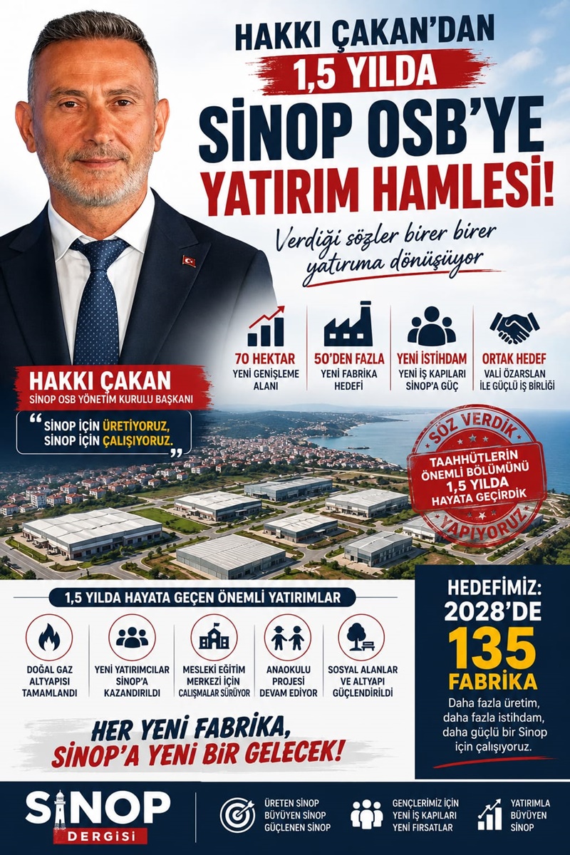 Sözler Yatırıma Dönüştü: Sinop OSB’de 2028 Hedefi 135 Fabrika! 2 Sözler Yatırıma Dönüştü: Sinop OSB’de 2028 Hedefi 135 Fabrika!5757