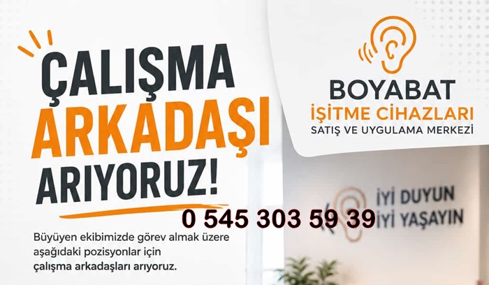 Boyabat’ta İşitme Sağlığı Alanında Çalışacak Personel Aranıyor!