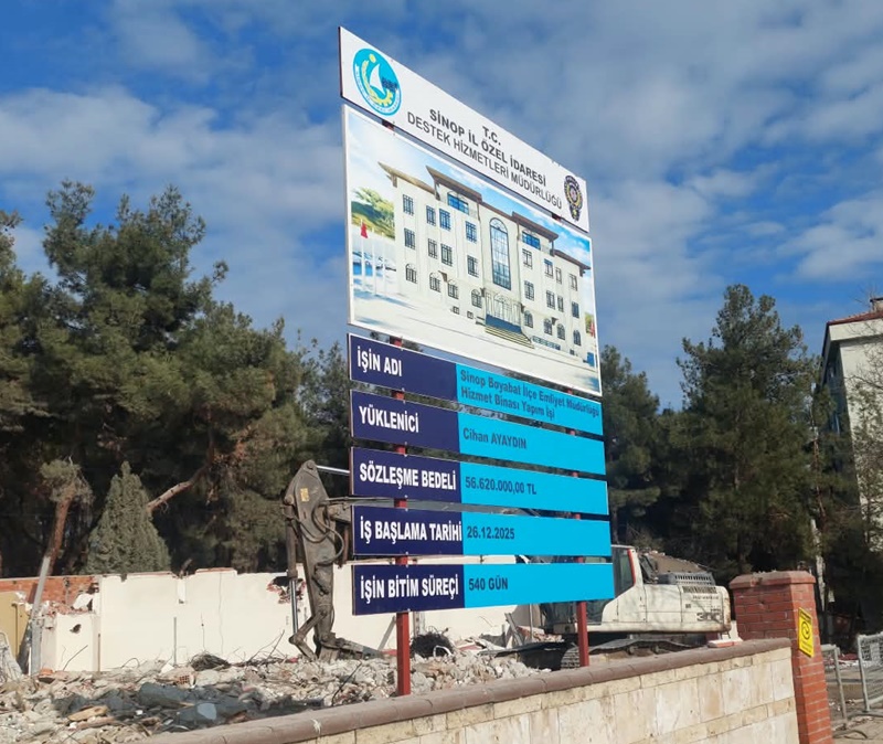 Boyabat İlçe Emniyet Müdürlüğü Yeni Binası İnşaatında Son Durum (2026)