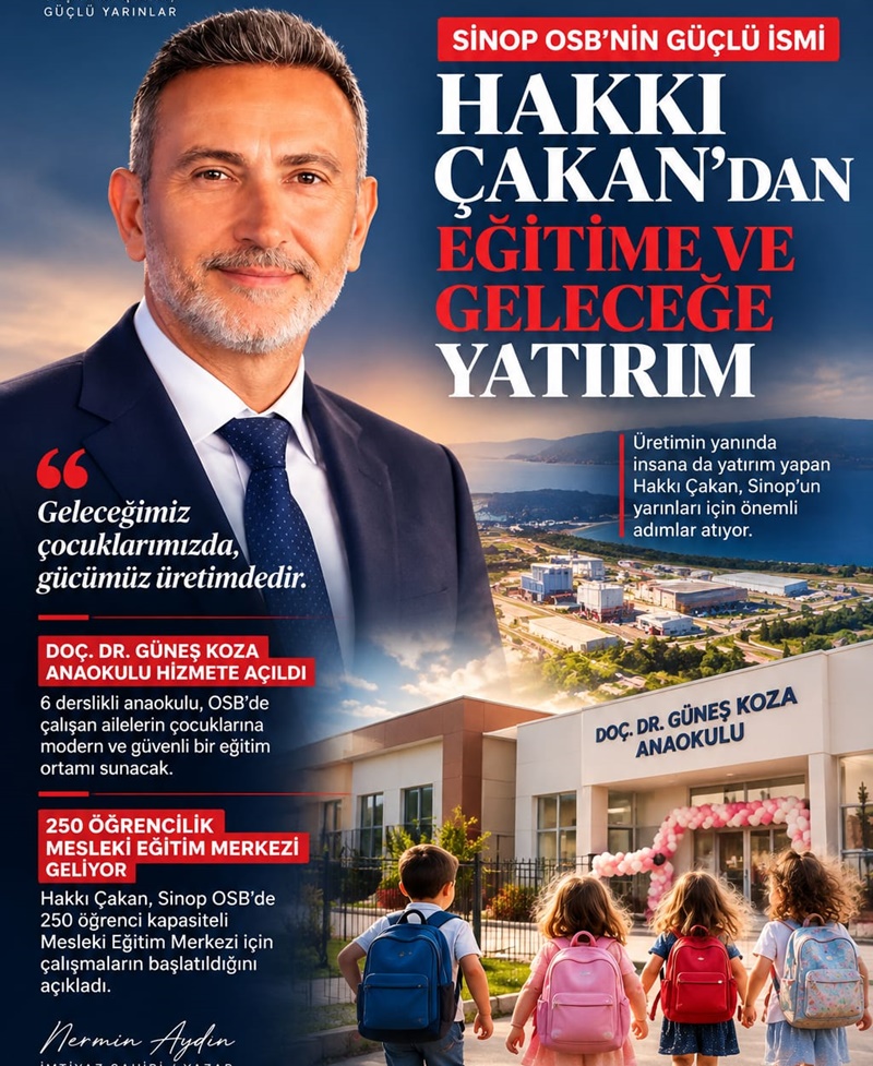 Sinop OSB Başkanı Hakkı Çakan’dan Eğitime ve Üretime Dev Yatırım! 3 Sinop OSB Başkanı Hakkı Çakan’dan Eğitime ve Üretime Dev Yatırım!