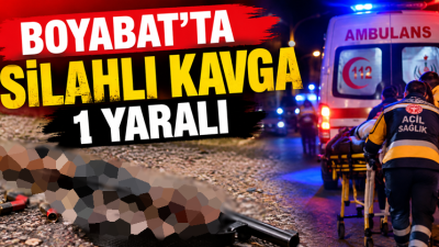 Boyabat Saraydüzü yolu kavşağında gece yarısı meydana gelen silahlı olayda