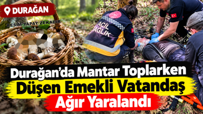 Sinop Durağan Sırnık Alınca Köyü'nde mantar toplarken düşerek başından yaralanan