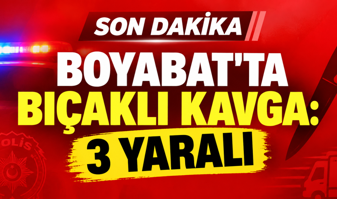 Sinop Boyabat Yıldız Mahallesi'nde çıkan bıçaklı kavgada 3 kişi yaralandı.