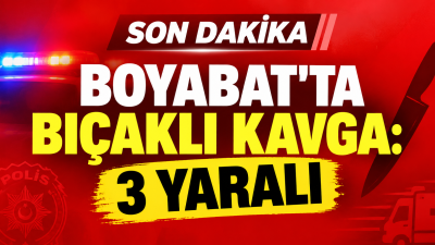 Sinop Boyabat Yıldız Mahallesi'nde çıkan bıçaklı kavgada 3 kişi yaralandı.
