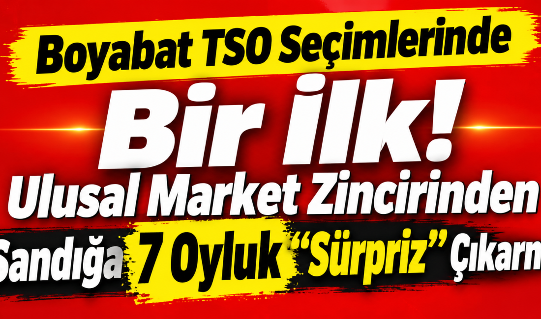 Boyabat Ticaret ve Sanayi Odası seçimlerinde büyük sürpriz! İlçedeki ulusal