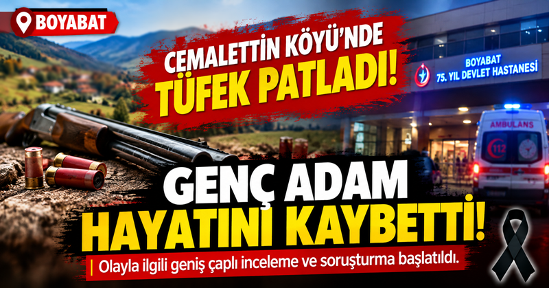 Boyabat'ta Acı Olay: Cemalettin Köyünde Tüfek Patladı, Genç Adam Hayatını Kaybetti! 1 Boyabat'ta Acı Olay: Cemalettin Köyünde Tüfek Patladı, Genç Adam Hayatını Kaybetti!