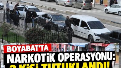 Sinop ve Boyabat'ta narkotik ekiplerinin ortaklaşa gerçekleştirdiği uyuşturucu operasyonunda gözaltına