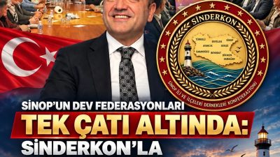 Sinop’un güçlü federasyonları SİNDERKON çatısı altında birleşti. Hasan Dalkıran’ın Kurucu