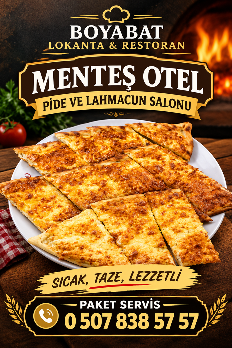 Boyabat’ta Lezzetin Doğru Adresi: Menteş Otel Pide, Lahmacun ve Mantı Salonu! 2 Boyabat lahmacun, Boyabat paket servis, Boyabat yemek sipariş